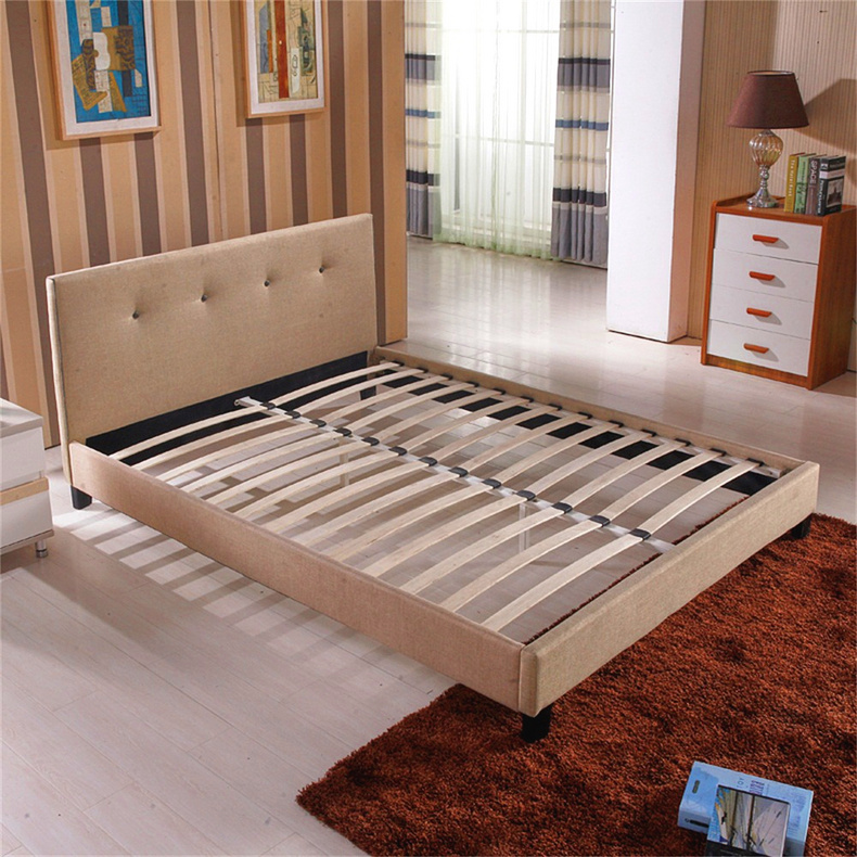 bed Mordern brown fabric