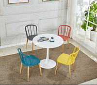 colorful plastic dining chair