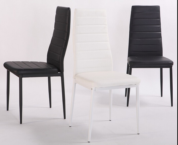 high back leather chair black upholstered dining chair