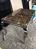 luxury modern dining table stainless steel