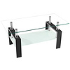 cafe bar furniture leisure metal leg  glass coffee table
