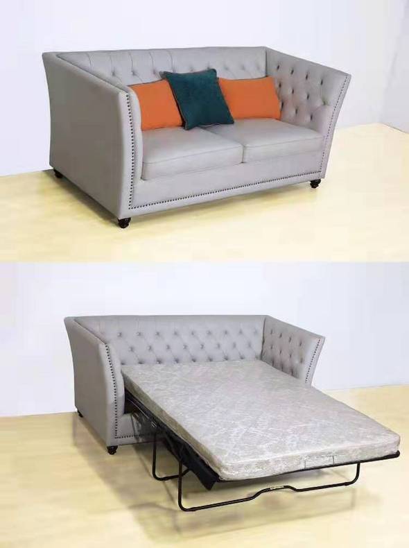 Bi-fold sofa bed mechanism