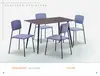 MDF Dining Table and PU/Fabric Chairs  A17 H83