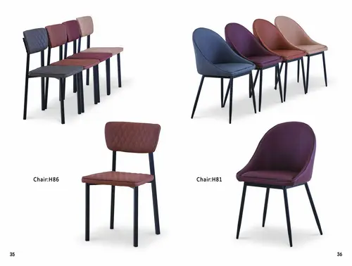 Modern PU/Fabric Dining Chair H86 H81
