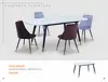 MDF Table and PU/Fabric Chairs  A22 H85