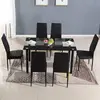 italian elegant tempered glass top living room dining table set