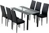 italian elegant tempered glass top living room dining table set