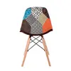 colorful fabric PP wood living room furniture dinning chair set