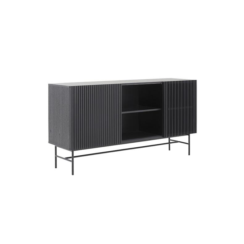 Modern Black Solid Wood Sideboard