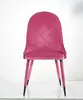 Fashionable velvet chair with metal legs