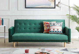 Modern Green Minimalist Sofa Bed - 502860