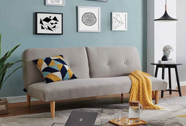 Grey Fabric Sofa Bed- 502820