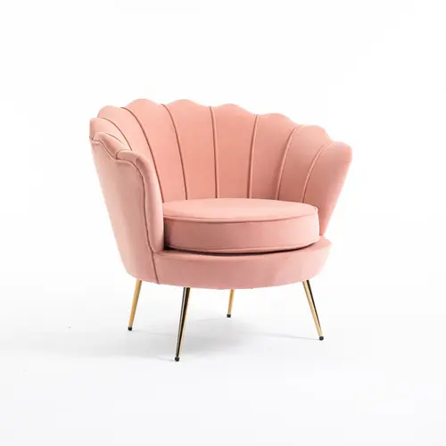 Flower Velvet Accent Chair