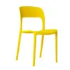 contemporary plastic stacking dining chair in yellow