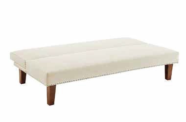 White Fabric Minimalist Sofa Bed - 502920