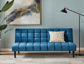 Modern Blue Minimalist Sofa Bed - 503080