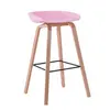 modern high counter bar stools with back pink