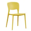 modern cheap plastic restaurant cafe chair in yellow