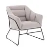 Linen Fabric Lounge Chair with Exoskeleton Frame CL-18085