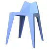 modern cheap plastic restaurant dining cafe chair in blue