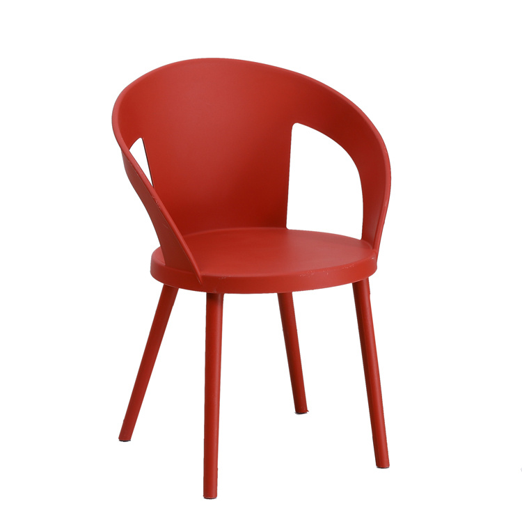 china latest design pp plastic dining chair high back leisure