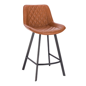 Industrial Vintage PU Counter Bar Stool with Black Leg CL-18089