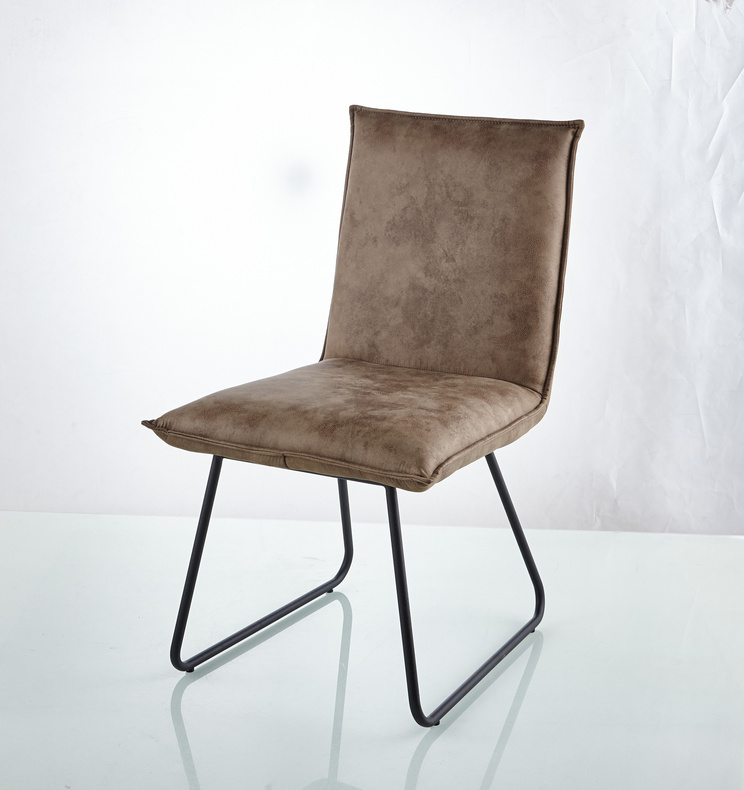 Hot seller modern style fabric upholstered dining chair with metal frame