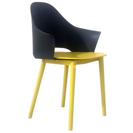 scandinavian design armrest polypropylene dining side cafe chair