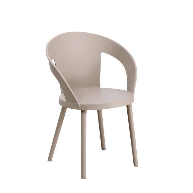 china latest design pp plastic dining chair high back leisure