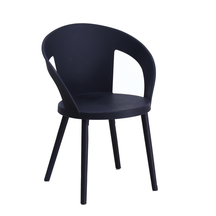 china latest design pp plastic dining chair high back leisure