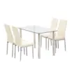 manufacture direct supply antique tempered glass dining table chairs