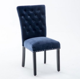 Blue Fabric Dining Chair