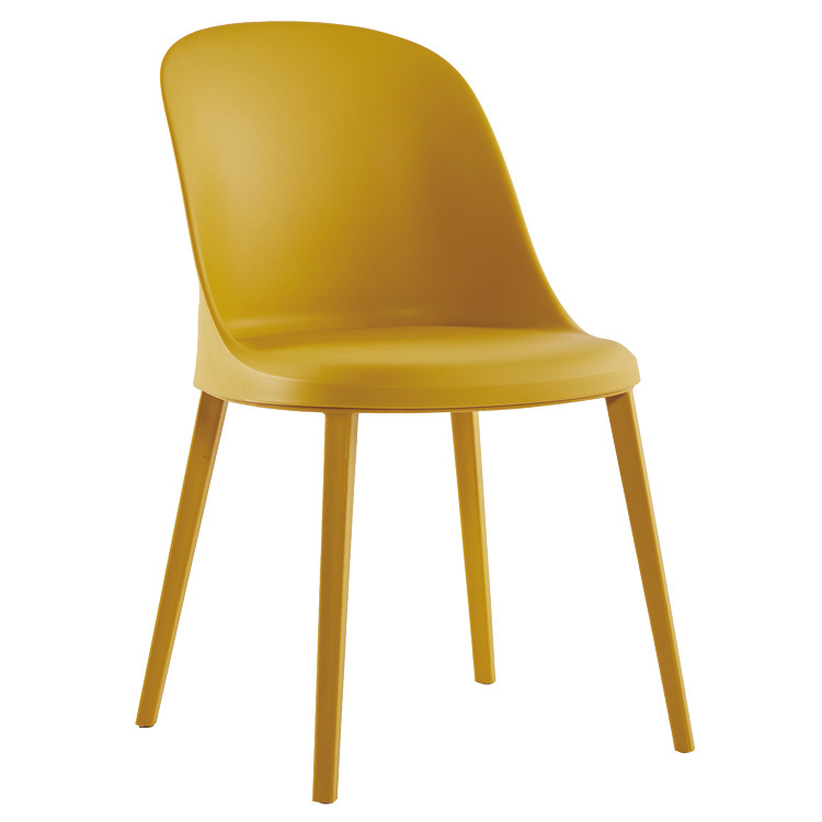 nordic design polypropylene dining chair high back