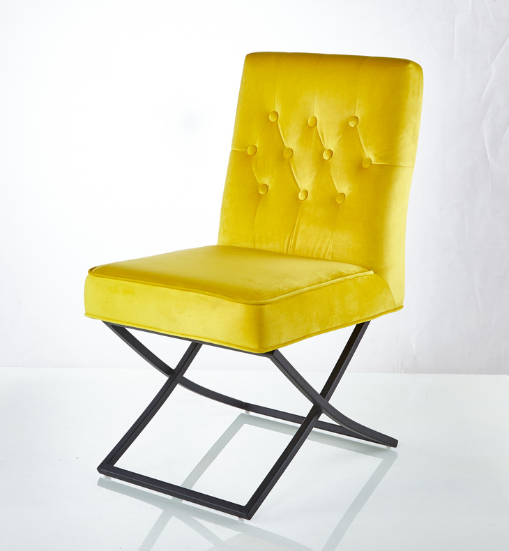 Wide comfortable seat bright in colour dining chair