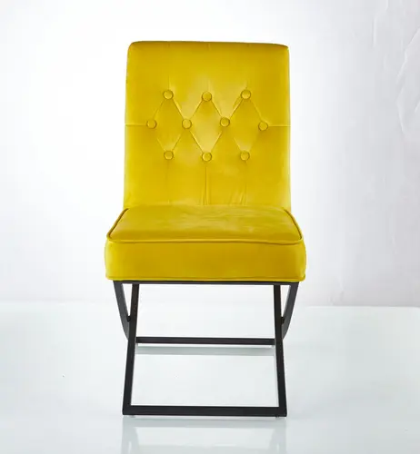 Wide comfortable seat bright in colour dining chair