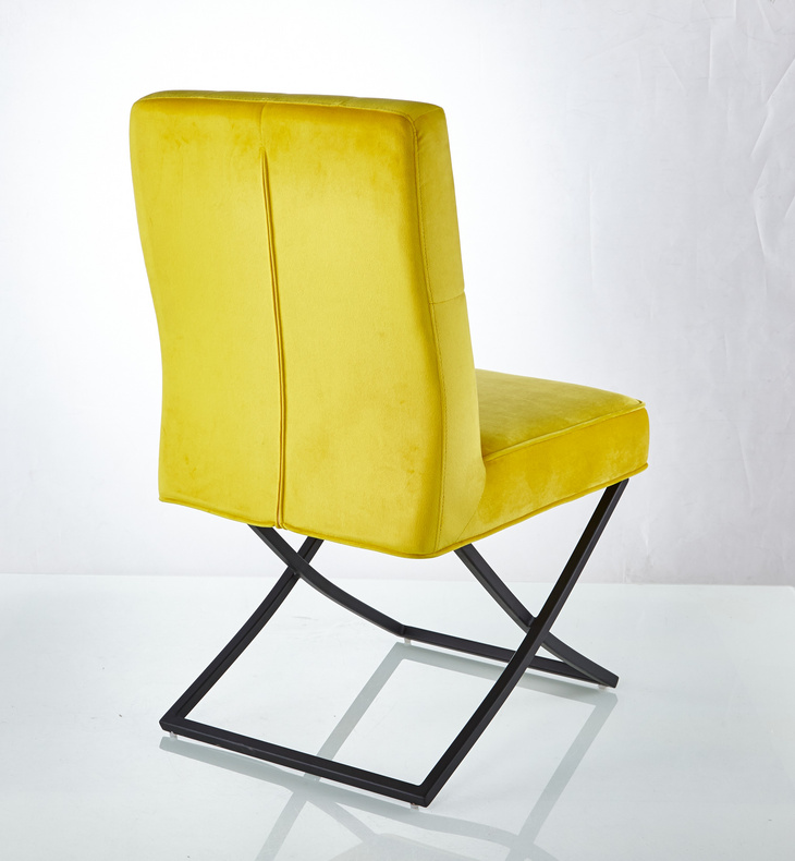 Wide comfortable seat bright in colour dining chair