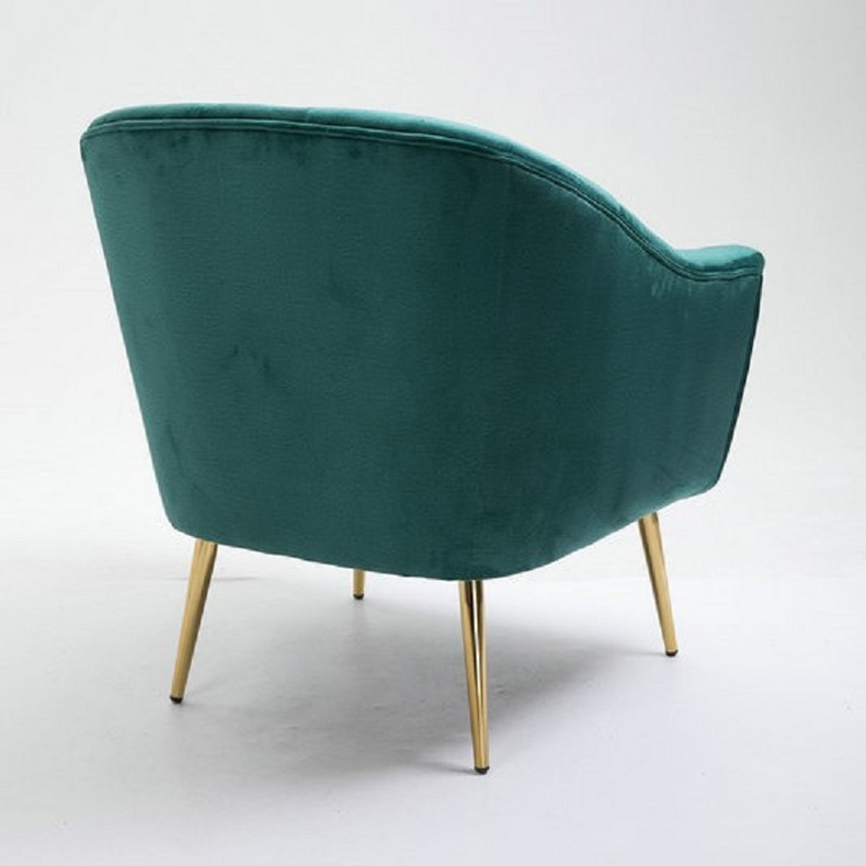 Hot Velvet Armchair with buttons on the front back