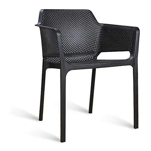 Modern Outdoor Leisure Plastic Dining Chair With backrest Armchair