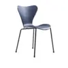 latest design modern butterfly back plastic dining chair with black metal legs