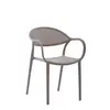 contemporary armrest plastic outdoor garden dining chair