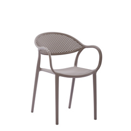 contemporary armrest plastic outdoor garden dining chair