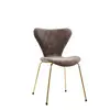 latest design modern butterfly back plastic dining chair with fabric full covered