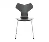 New design pp plastic dining chair with chromed legs