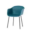 latest design plastic dining armchair with metal legs