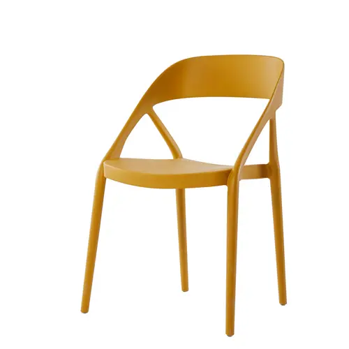 new design high back armrest plastic dining chair nordic design