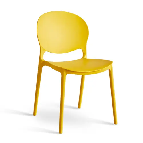 scandinavian design modern cheap restaurant dining chair in yellow pantone