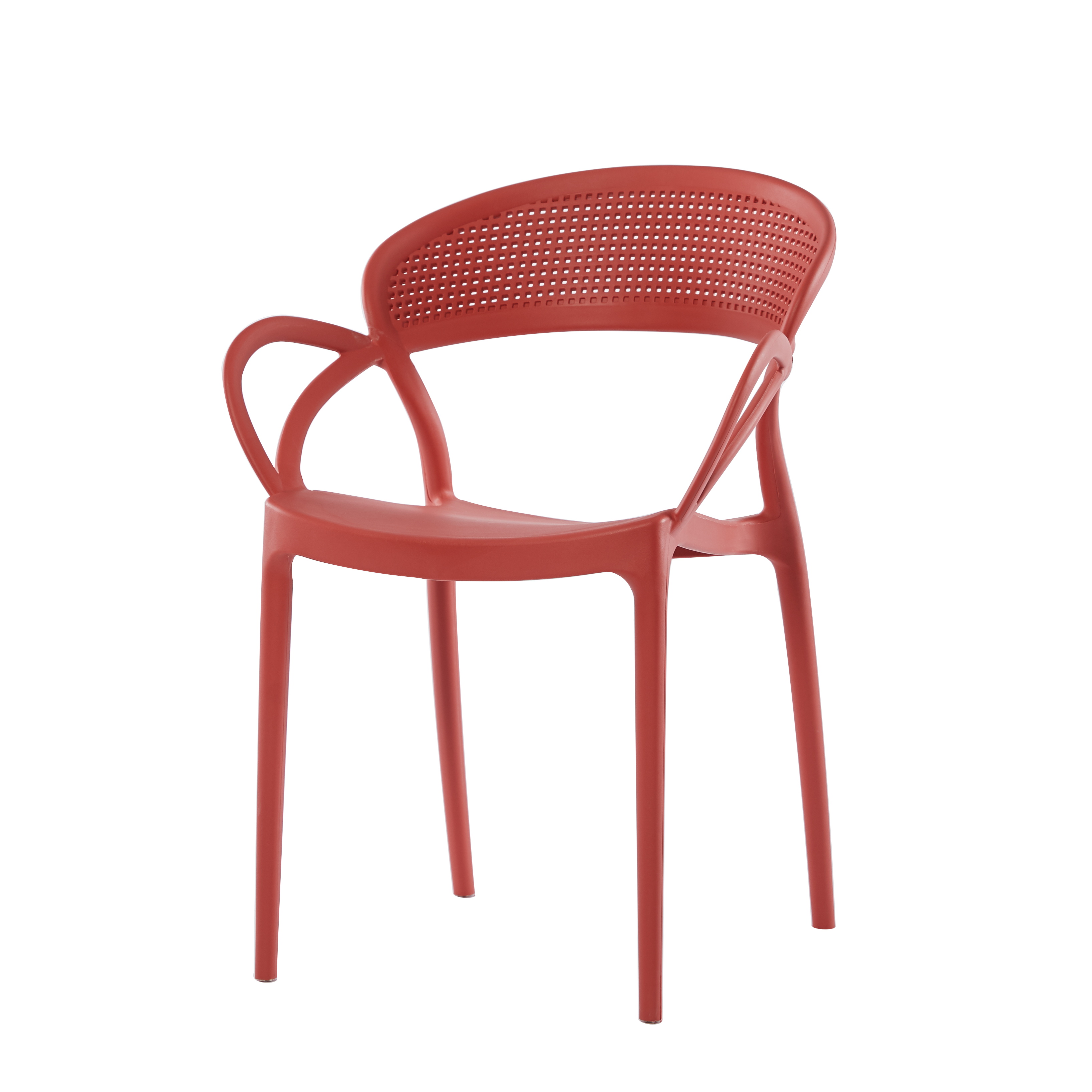 new design nordic style plastic outdoor garden dining chair with armrest