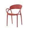 new design nordic style plastic outdoor garden dining chair with armrest