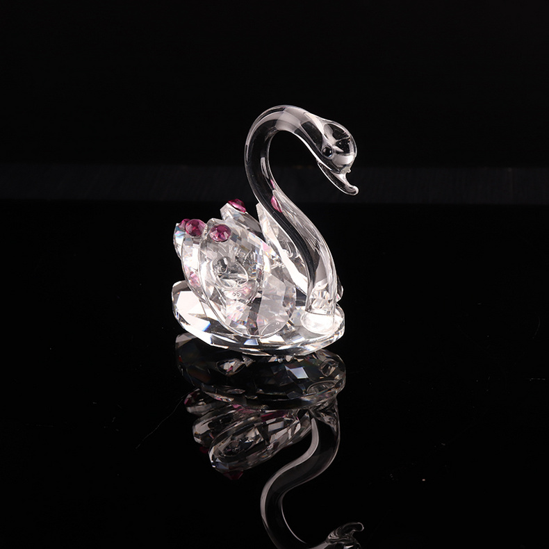 Animal lovely crystal swan gift wedding ultimate home decoration office desk furniture