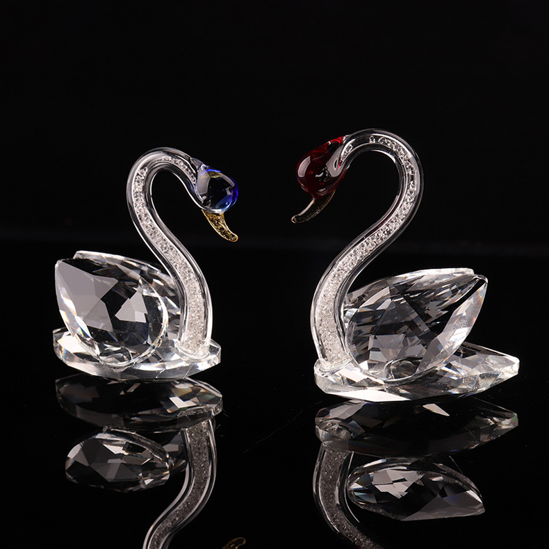 Animal lovely crystal swan gift wedding ultimate home decoration office desk furniture